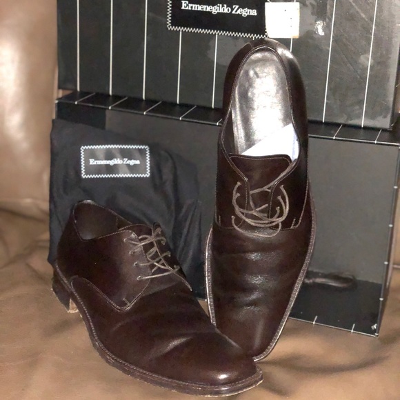 Ermenegildo Zerna Leather Oxford **AUTHENTIC** main image 4